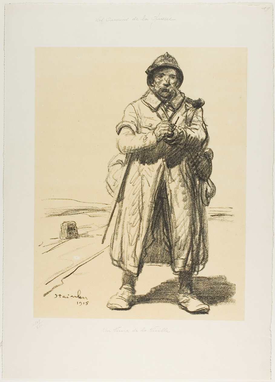 Weteran starej gwardii autorstwa Théophile Alexandre Pierre Steinlen