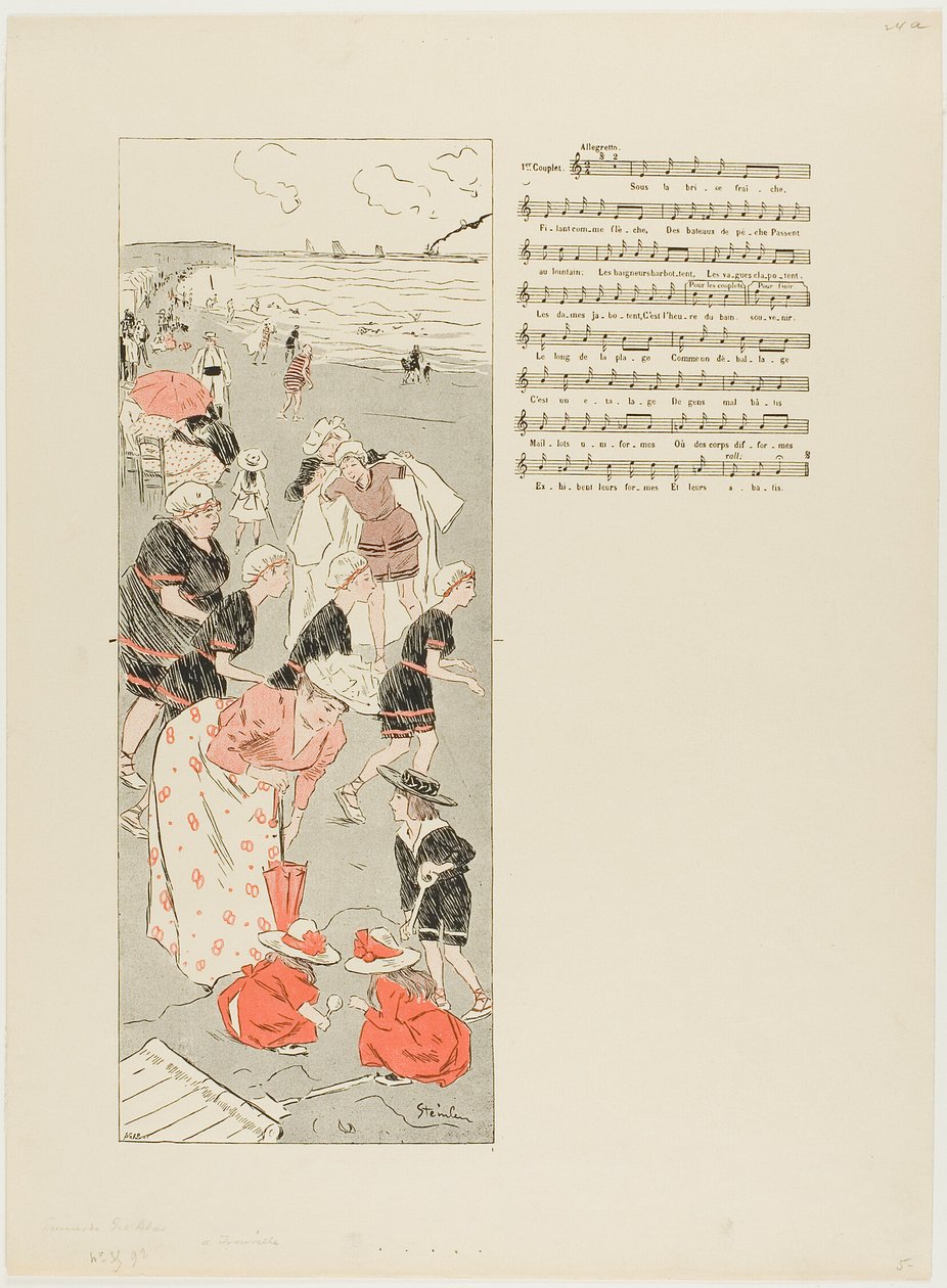 W Trouville autorstwa Théophile Alexandre Pierre Steinlen