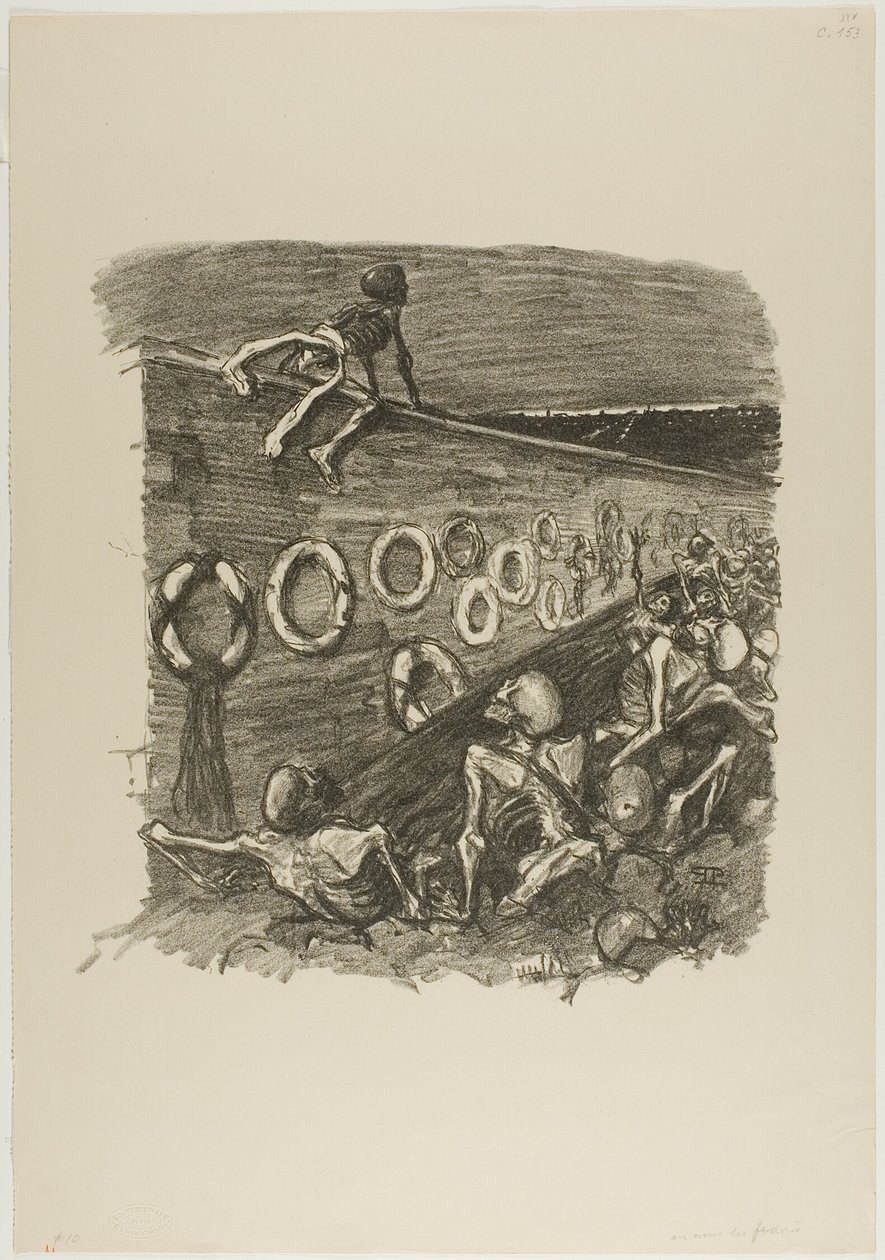 Pod ścianą federalistów autorstwa Théophile Alexandre Pierre Steinlen
