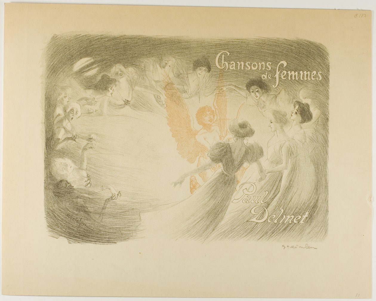 Chansons de femmes, okładka książki Paula Delmeta autorstwa Théophile Alexandre Pierre Steinlen