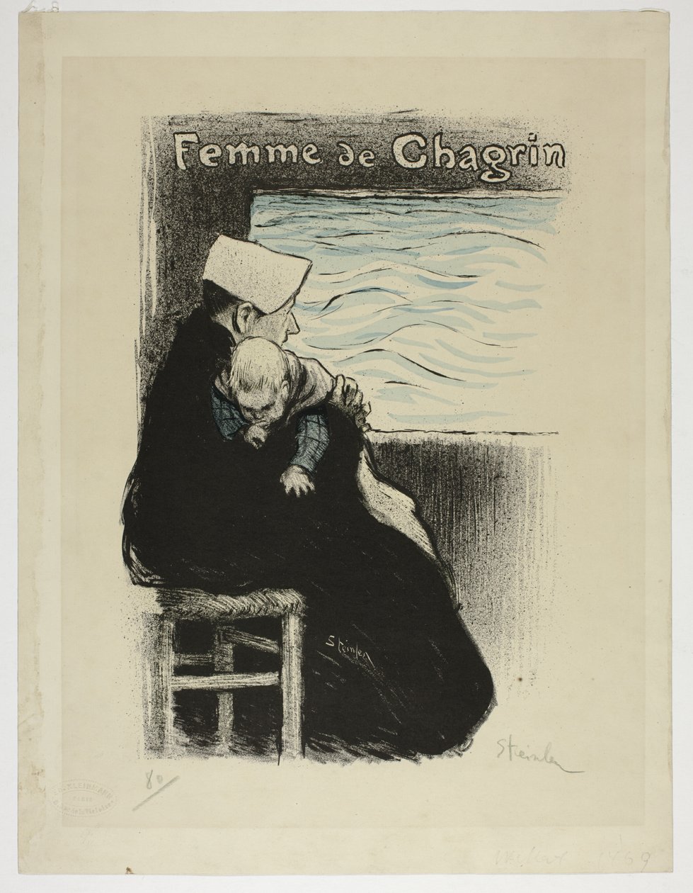 Kobieta smutku autorstwa Théophile Alexandre Pierre Steinlen