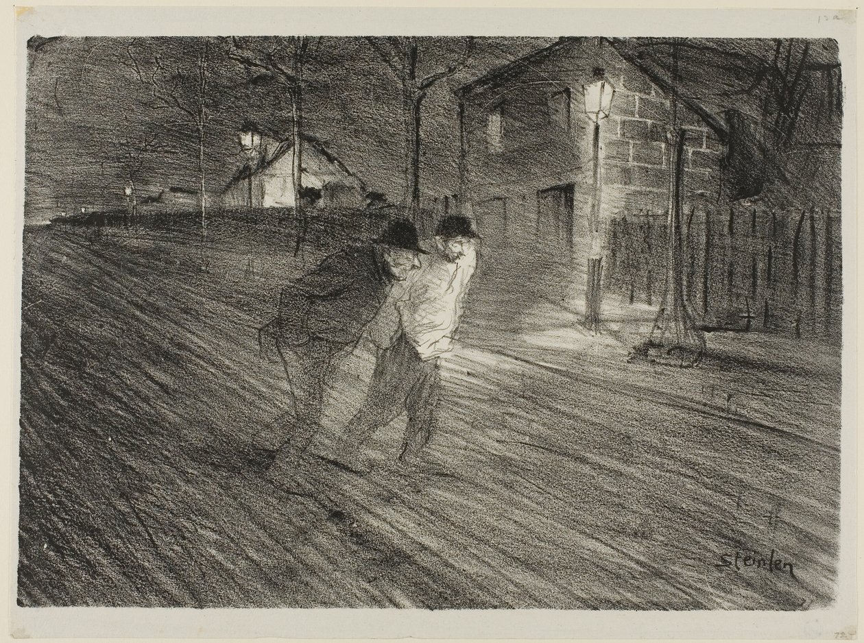 Rue Caulincourt autorstwa Théophile Alexandre Pierre Steinlen