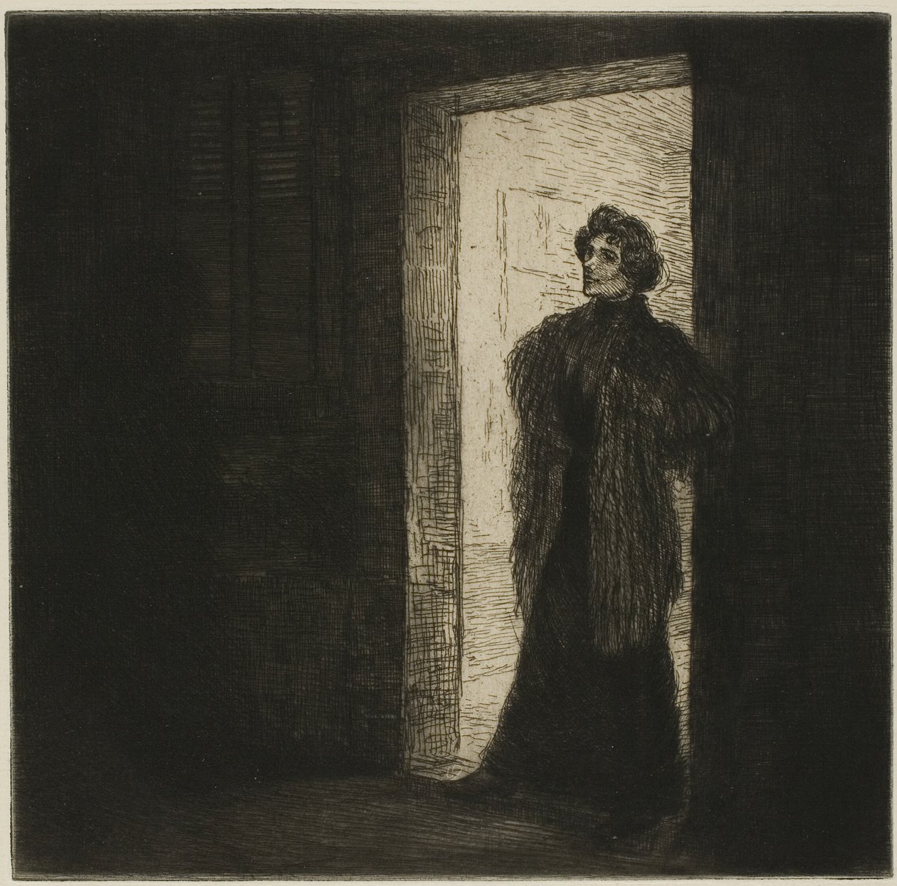 Na progu autorstwa Théophile Alexandre Pierre Steinlen