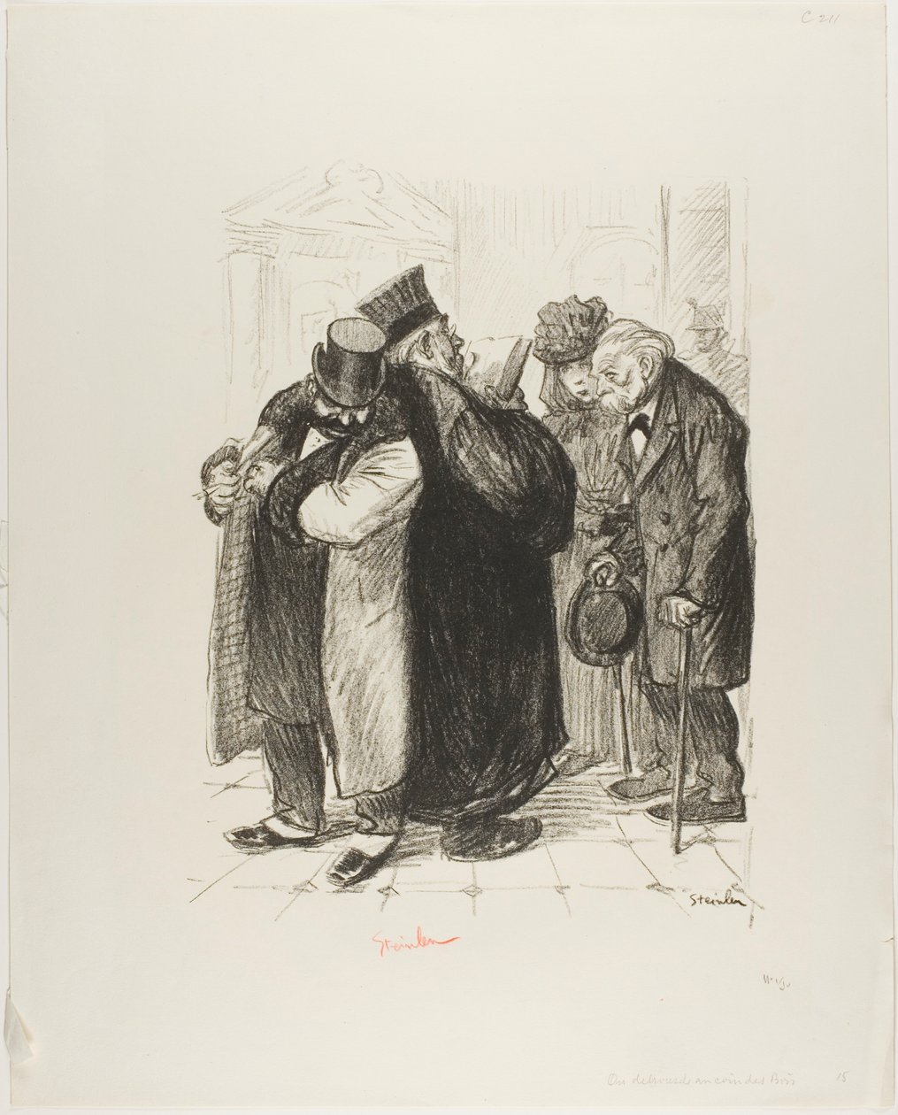 Jeden rabuje po stronie prawa autorstwa Théophile Alexandre Pierre Steinlen