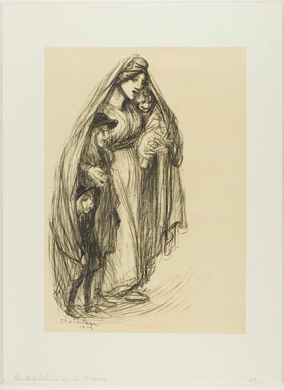 Sieroty wojny autorstwa Théophile Alexandre Pierre Steinlen