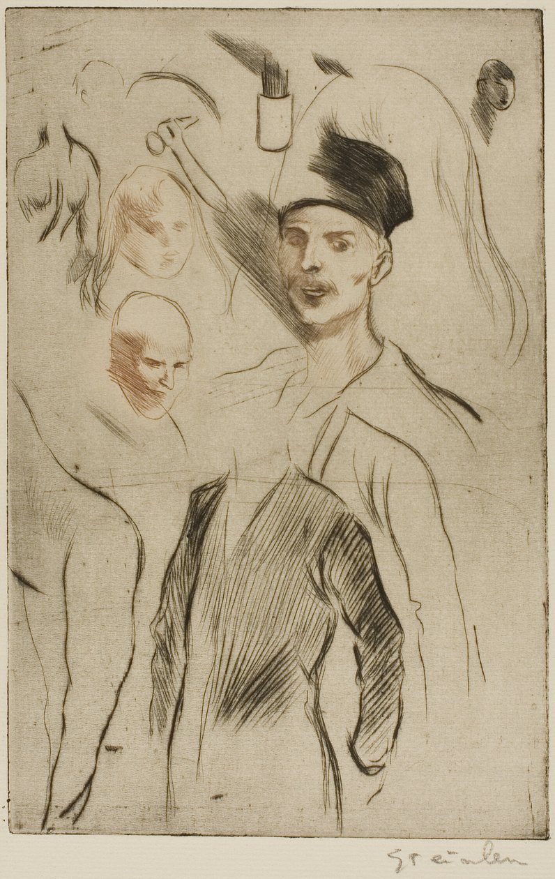 Płyta ze szkicami, nr 2 autorstwa Théophile Alexandre Pierre Steinlen