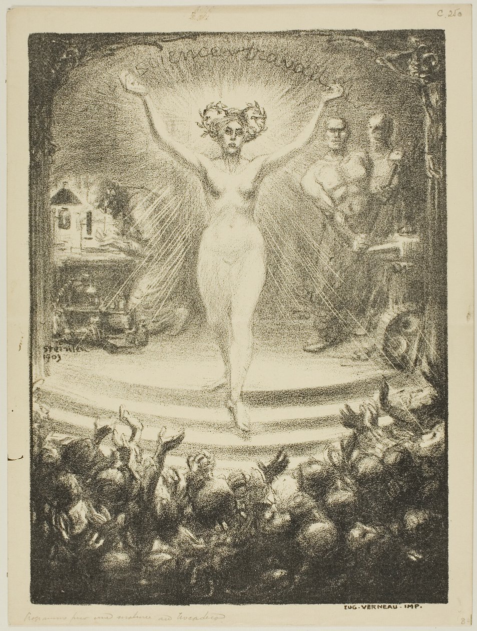 Program na poranek w Trocadéro autorstwa Théophile Alexandre Pierre Steinlen