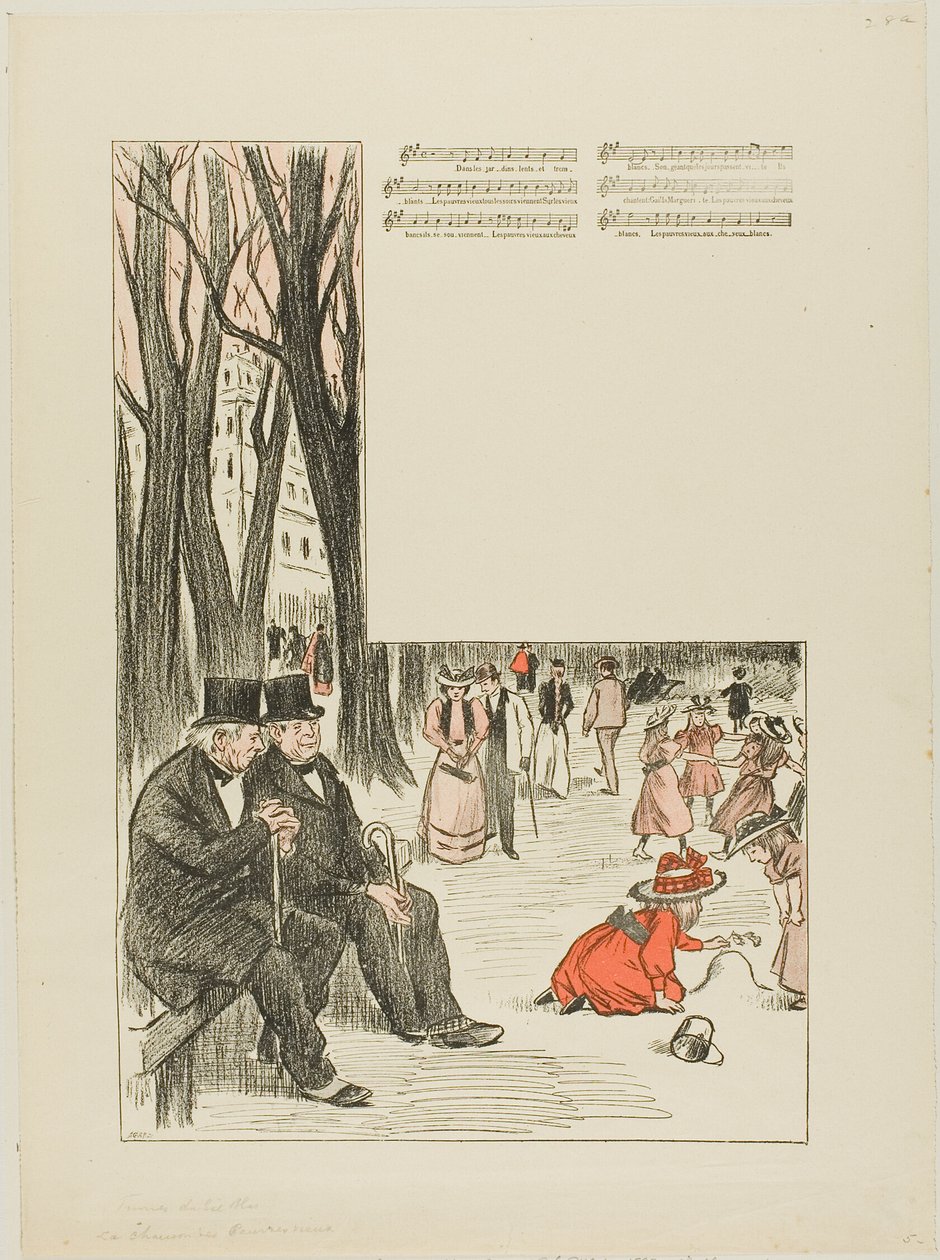 Pieśń ubogich starców autorstwa Théophile Alexandre Pierre Steinlen