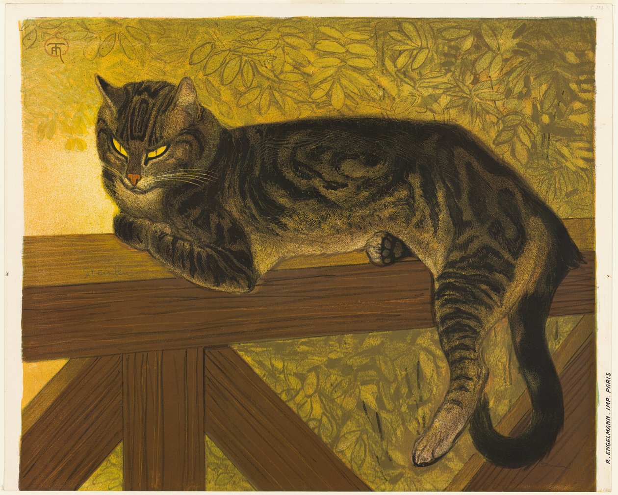 Lato: Kot na balustradzie autorstwa Théophile Alexandre Pierre Steinlen