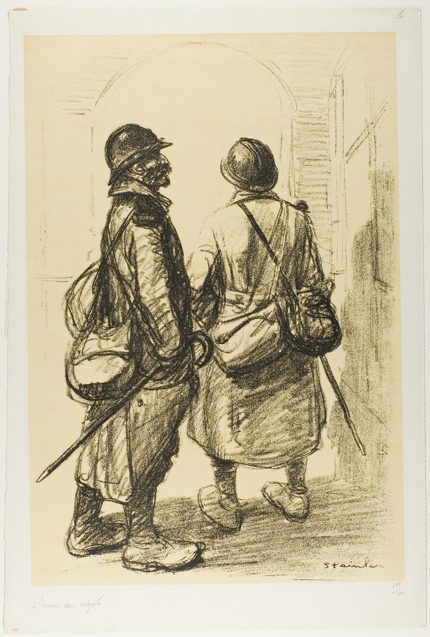 Godzina odlotu, płyta dwudziesta szósta z Actualités autorstwa Théophile Alexandre Pierre Steinlen