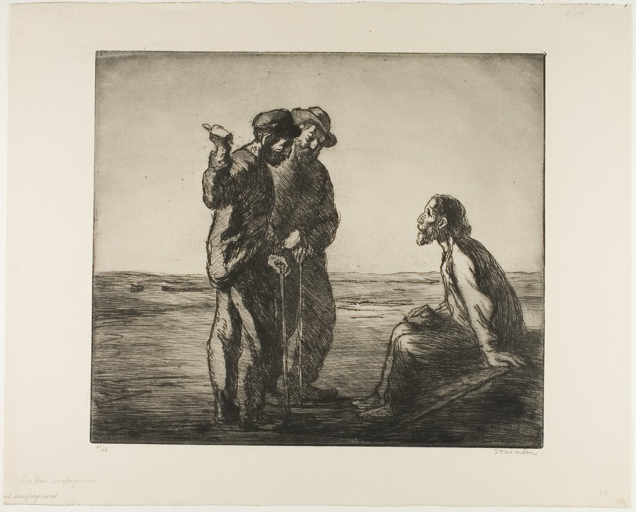 Trzej towarzysze autorstwa Théophile Alexandre Pierre Steinlen