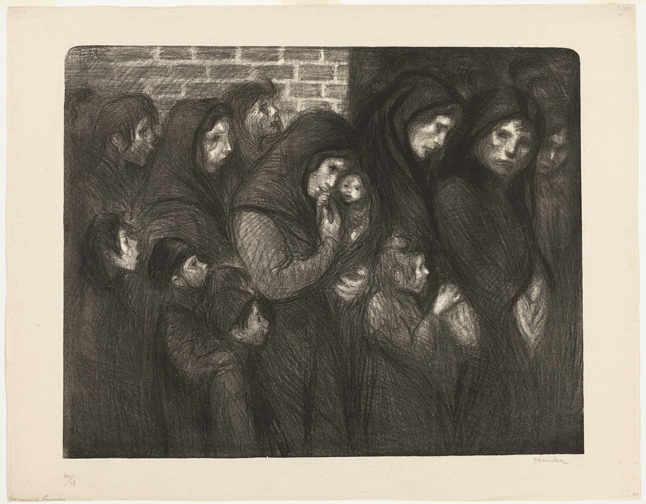 Wdowy z Courrières autorstwa Théophile Alexandre Pierre Steinlen