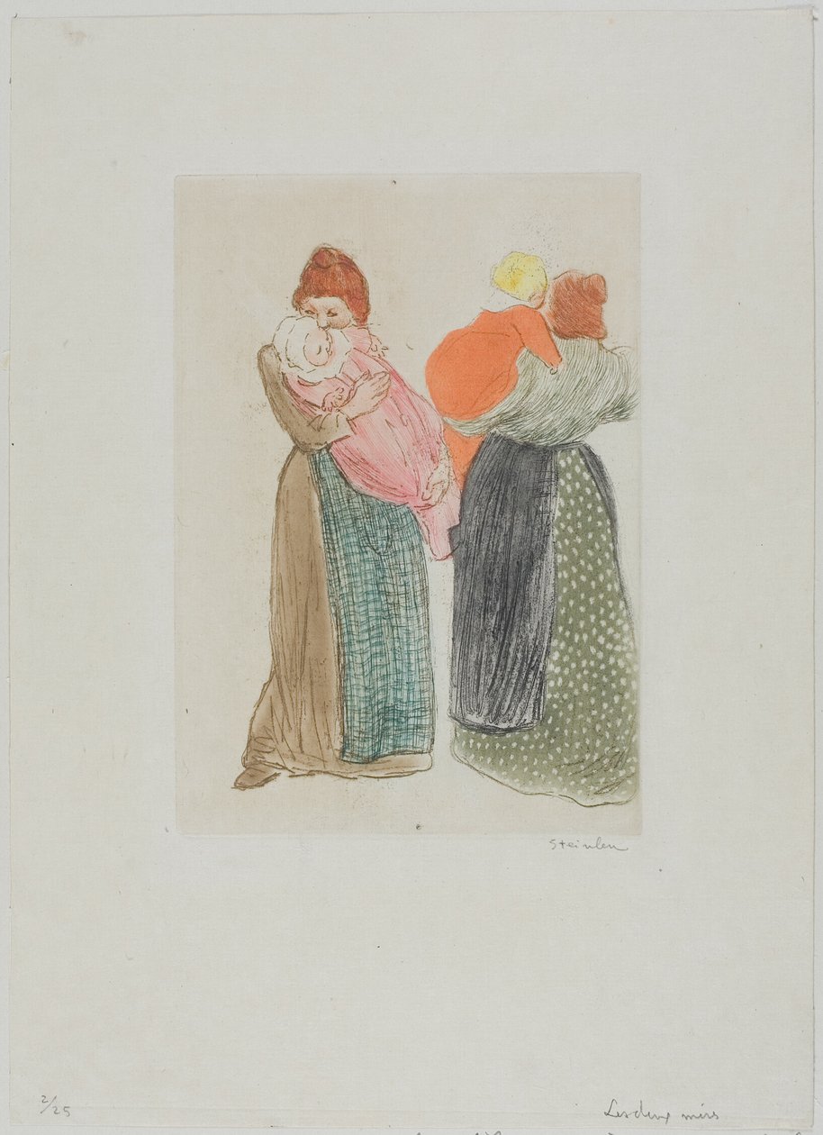 Dwie matki autorstwa Théophile Alexandre Pierre Steinlen