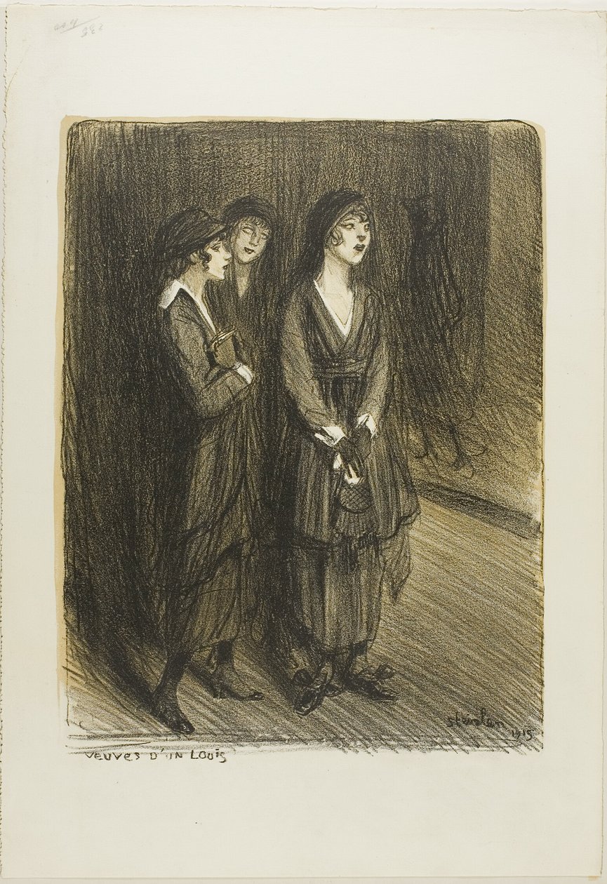 Wdowy po Louisie, płyta siódma z Actualités autorstwa Théophile Alexandre Pierre Steinlen