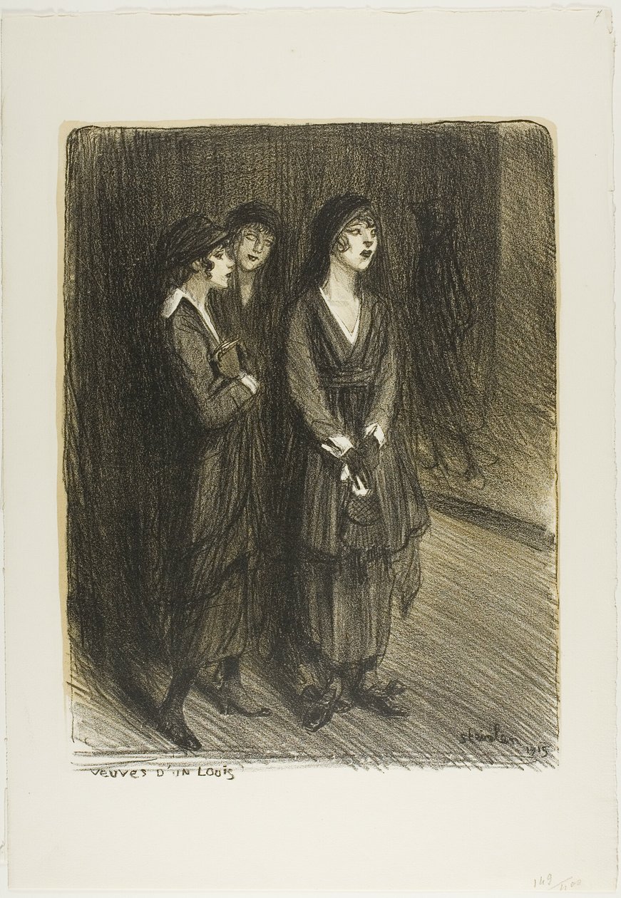 Wdowy po Louisie, płyta siódma z Actualités autorstwa Théophile Alexandre Pierre Steinlen