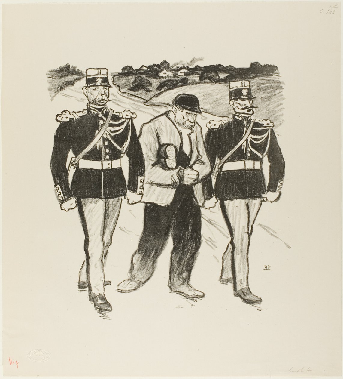 Bez centa autorstwa Théophile Alexandre Pierre Steinlen