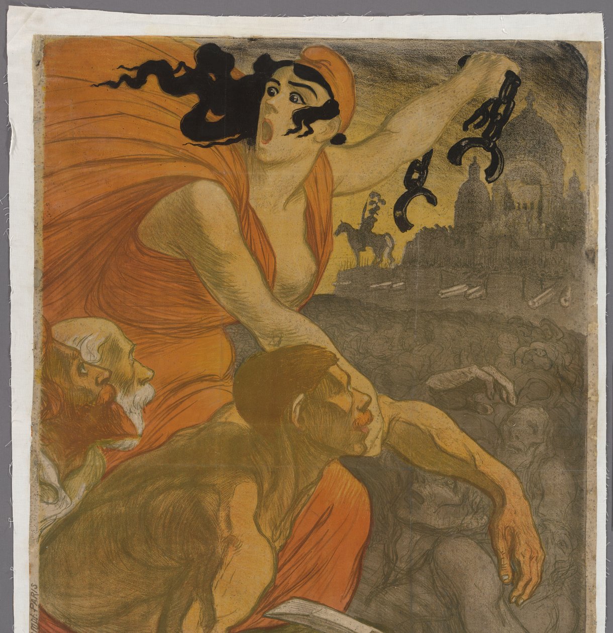 Plakat do magazynu „Le Petit Sou” Le Petit Sou, Journal de Défense Sociale (tytuł oryginalny) autorstwa Théophile Alexandre Steinlen