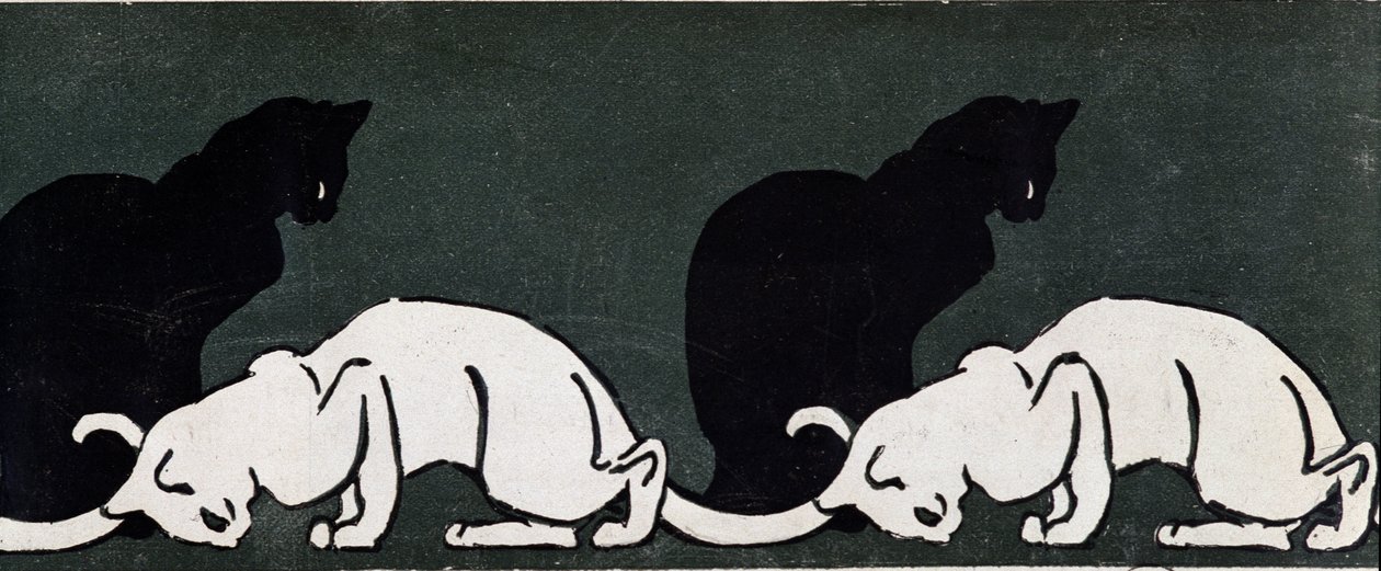 Koty Steinlen autorstwa Théophile Alexandre Steinlen