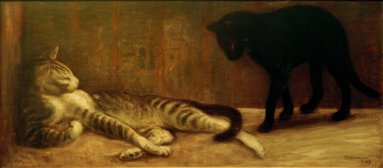 Kot i cipka autorstwa Théophile Alexandre Steinlen
