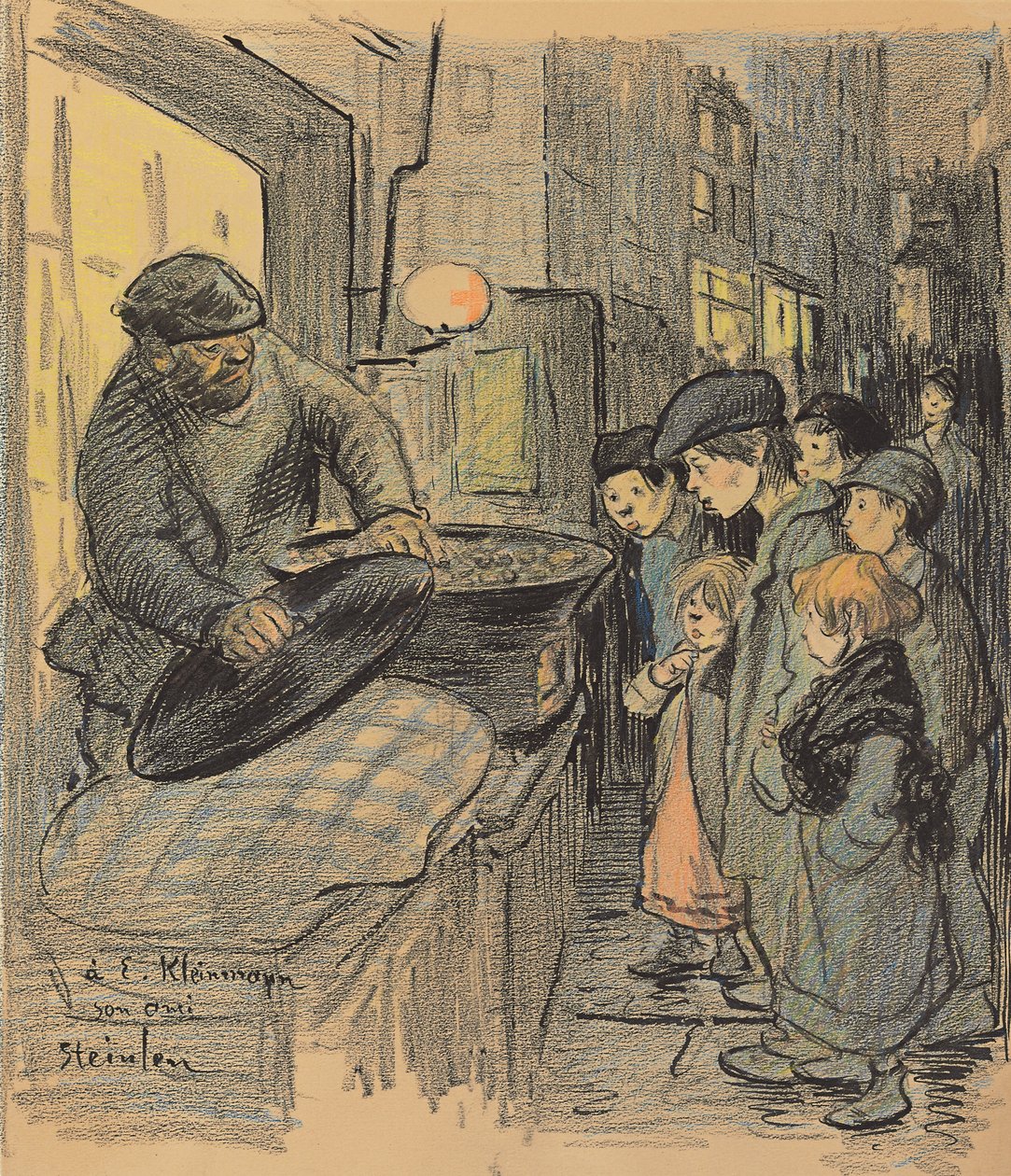 Sprzedawca kasztanów autorstwa Théophile Alexandre Steinlen