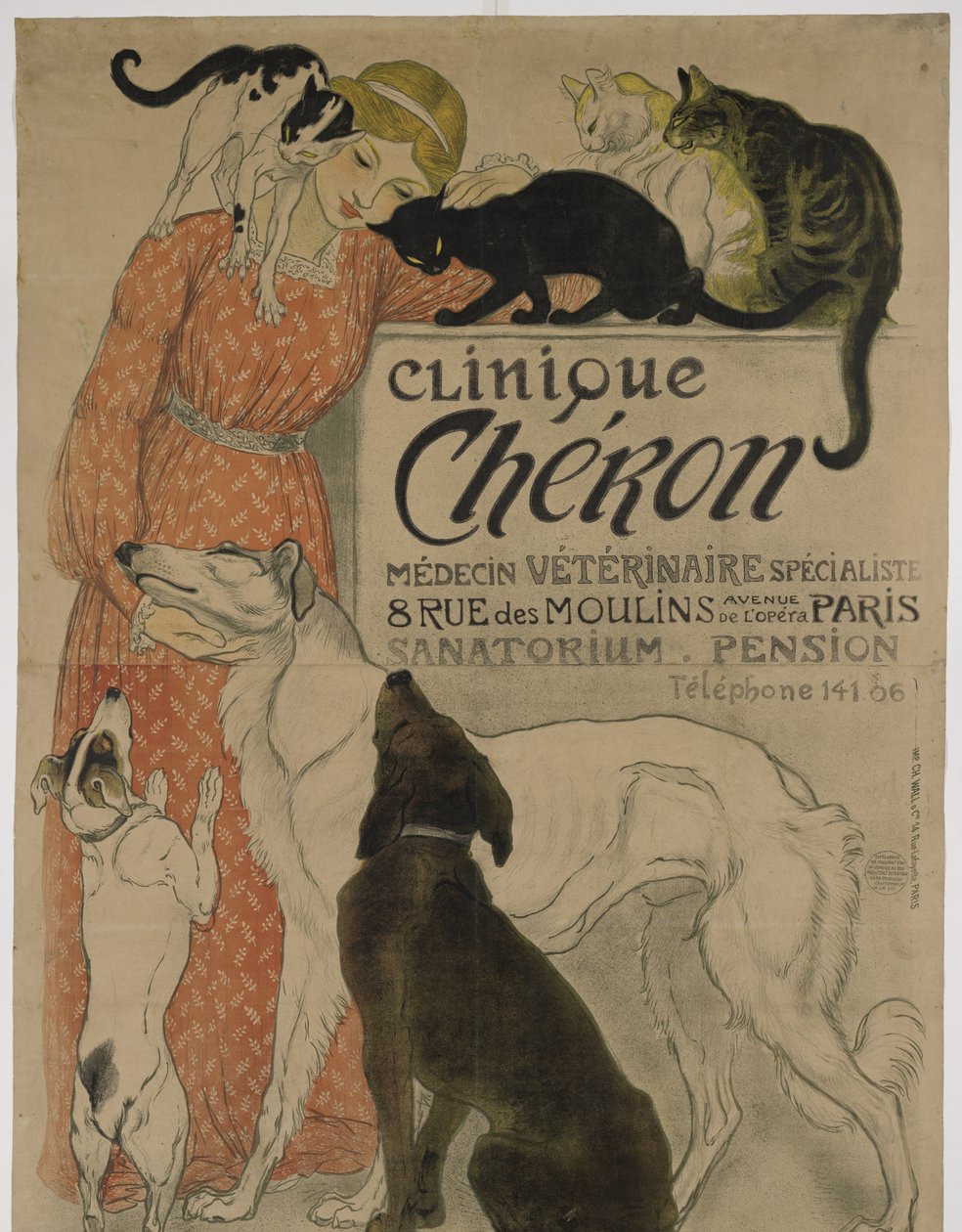Klinika Cherona autorstwa Théophile Alexandre Steinlen