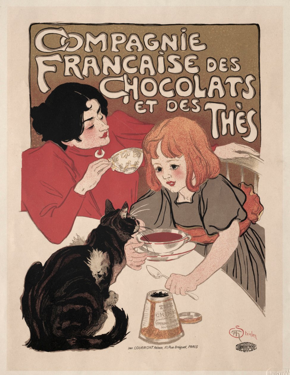 Compagnie Française des Chocolate et des Thés autorstwa Théophile Alexandre Steinlen