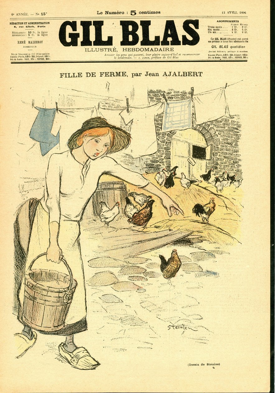 Okładka „Gil Blas”” autorstwa Théophile Alexandre Steinlen