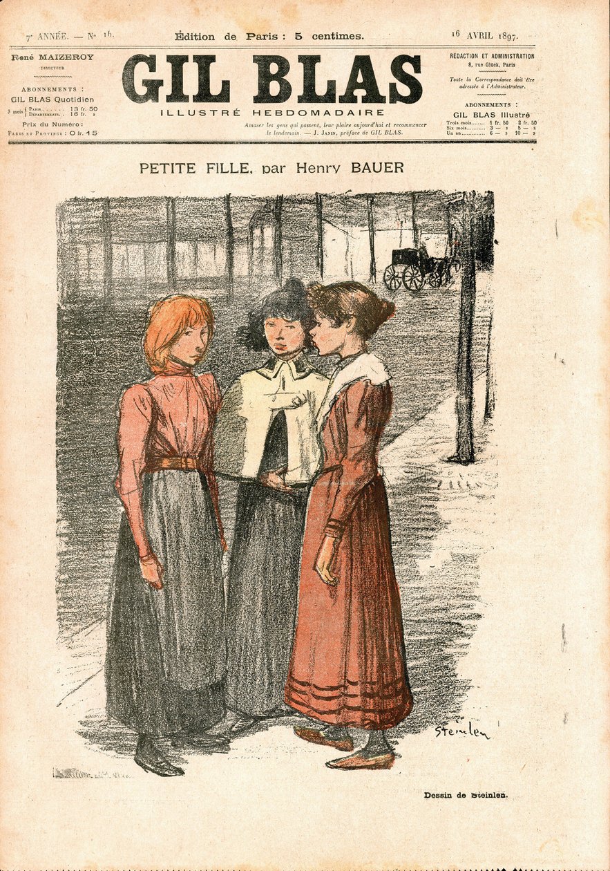 Okładka „Gil Blas”” autorstwa Théophile Alexandre Steinlen