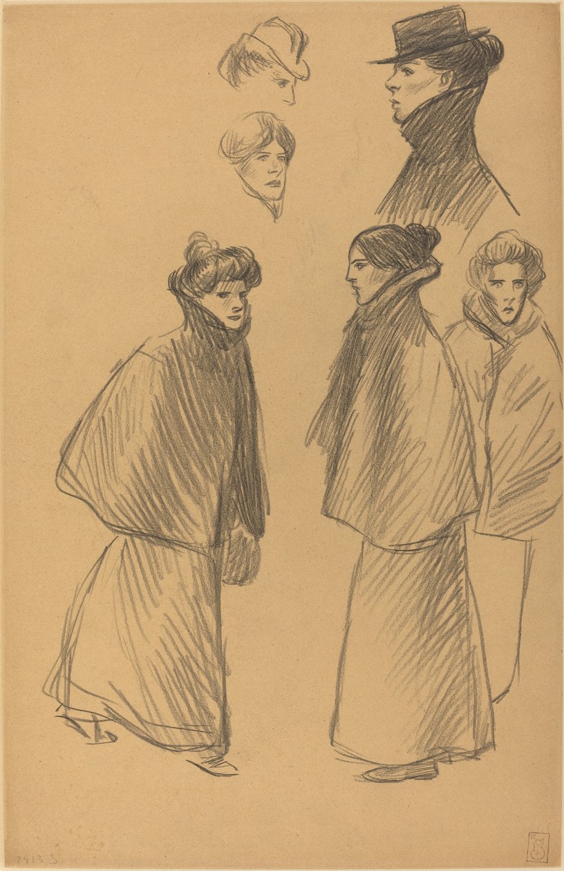 Rysunek Studia [odbyt] autorstwa Théophile Alexandre Steinlen