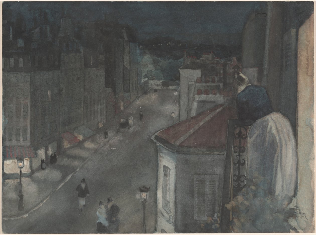 Z szóstego piętra, koniec XIX-początek XX wieku. autorstwa Théophile Alexandre Steinlen