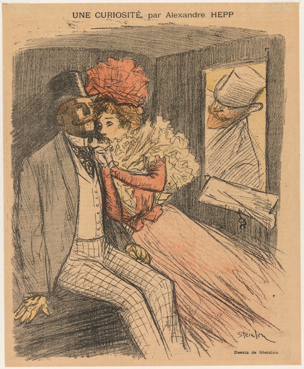 Ilustrowany Gil Blas: Ciekawostka, Alexandre Hepp, 1897. autorstwa Théophile Alexandre Steinlen