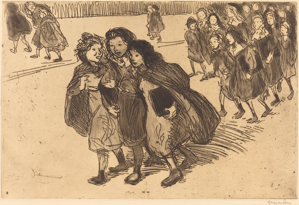 Dziewczyny ze szkoły autorstwa Théophile Alexandre Steinlen