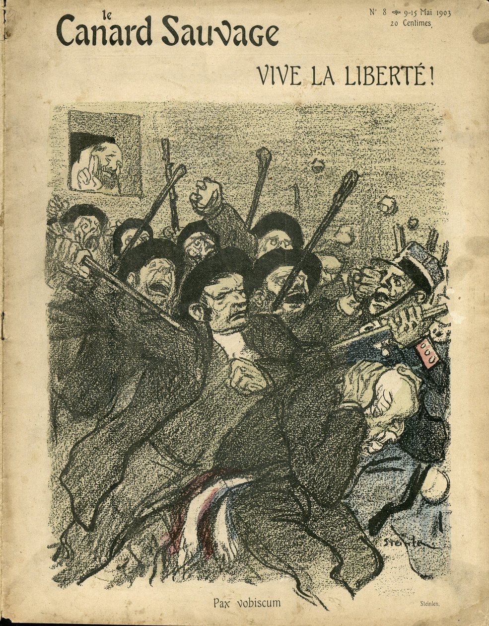 Ilustracja Steinlena (1859-1923) do okładki Dzikiej kaczki autorstwa Théophile Alexandre Steinlen