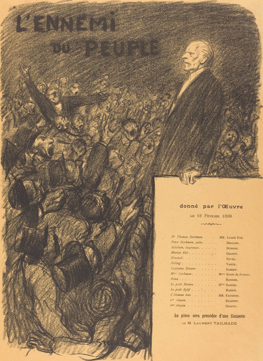 Wróg ludu autorstwa Théophile Alexandre Steinlen