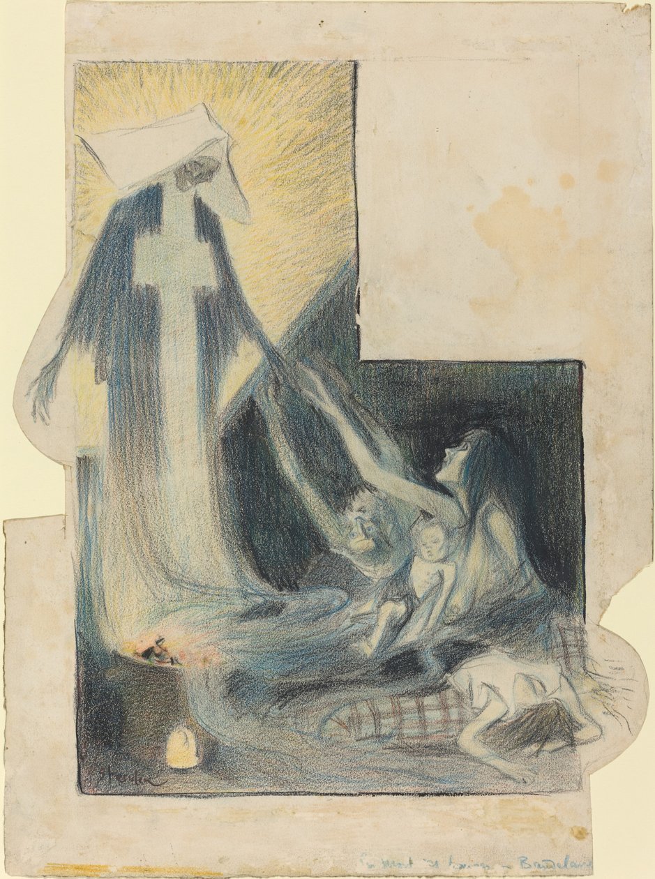 Śmierć ubogich - Baudelaire autorstwa Théophile Alexandre Steinlen