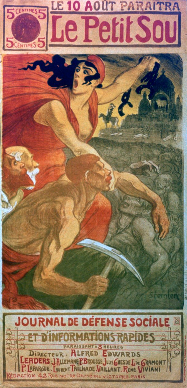 Magazyn socjalistyczny Le Petit Sou, c1879-1923 autorstwa Théophile Alexandre Steinlen