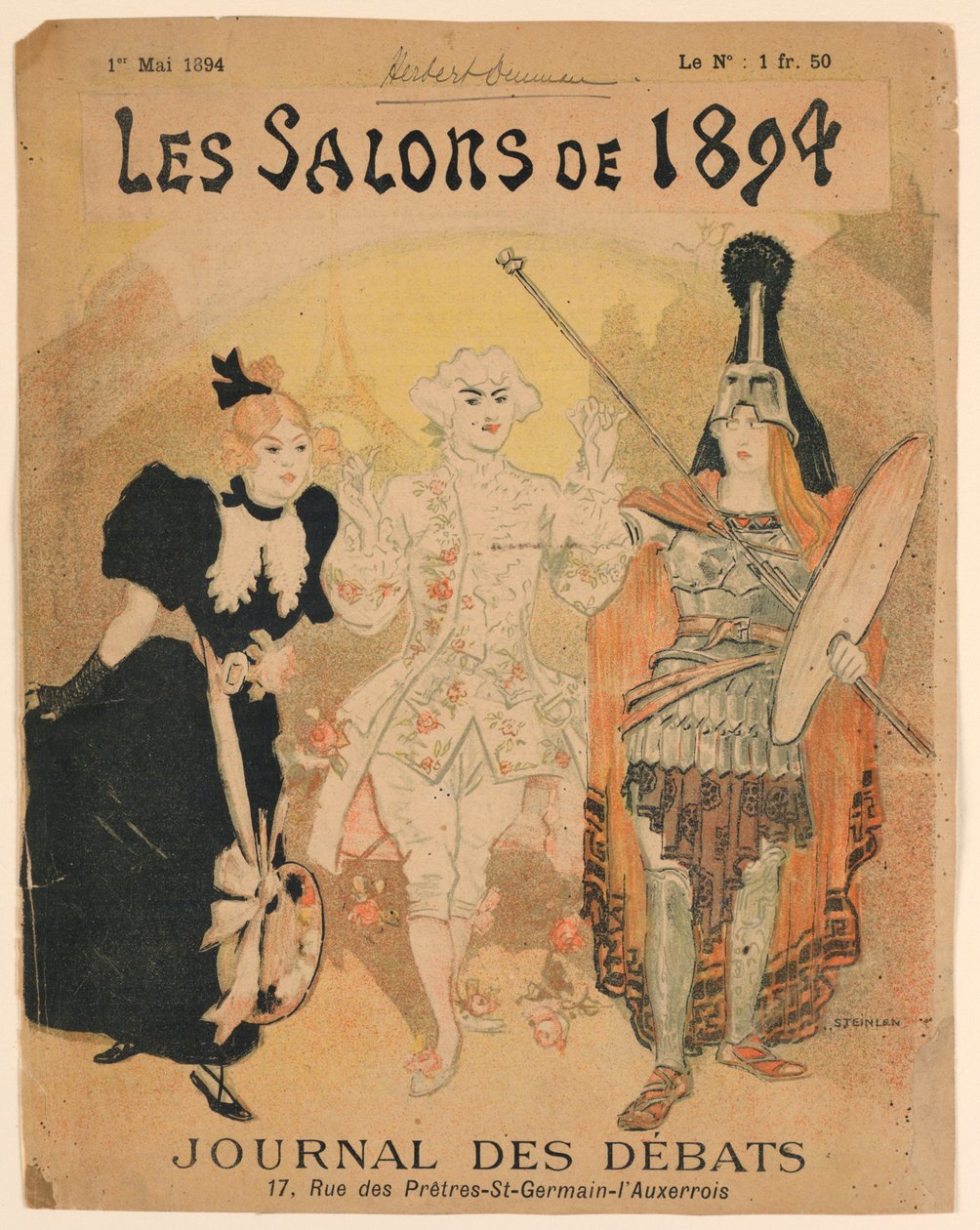 Salon 1894, okładka Journal des Débats autorstwa Théophile Alexandre Steinlen