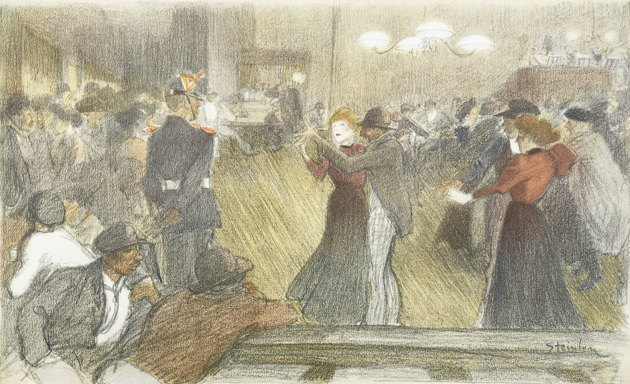 Taniec lokalny, 1897-1899 autorstwa Théophile Alexandre Steinlen