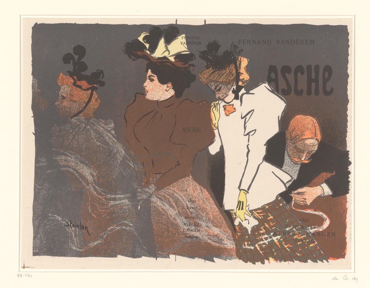 Ilustracja okładki Asche autorstwa Fernanda Vandérem autorstwa Théophile Alexandre Steinlen