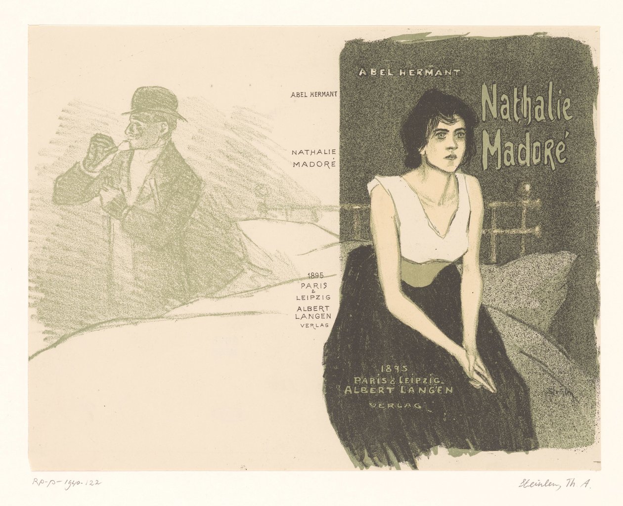 Projekt okładki: Abel Hermant z Nathalie Madoré Nathalie Madore (tytuł na obiekcie) autorstwa Théophile Alexandre Steinlen