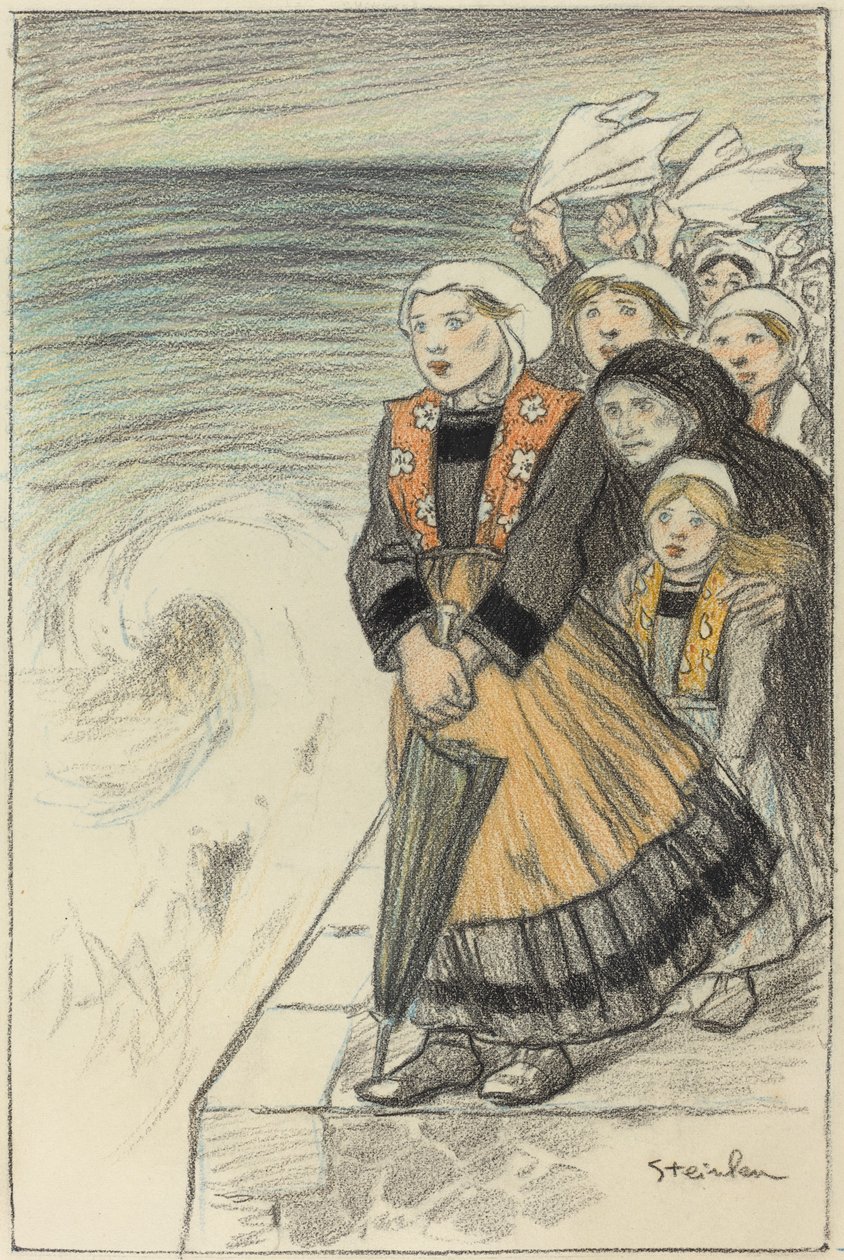Żony marynarzy autorstwa Théophile Alexandre Steinlen