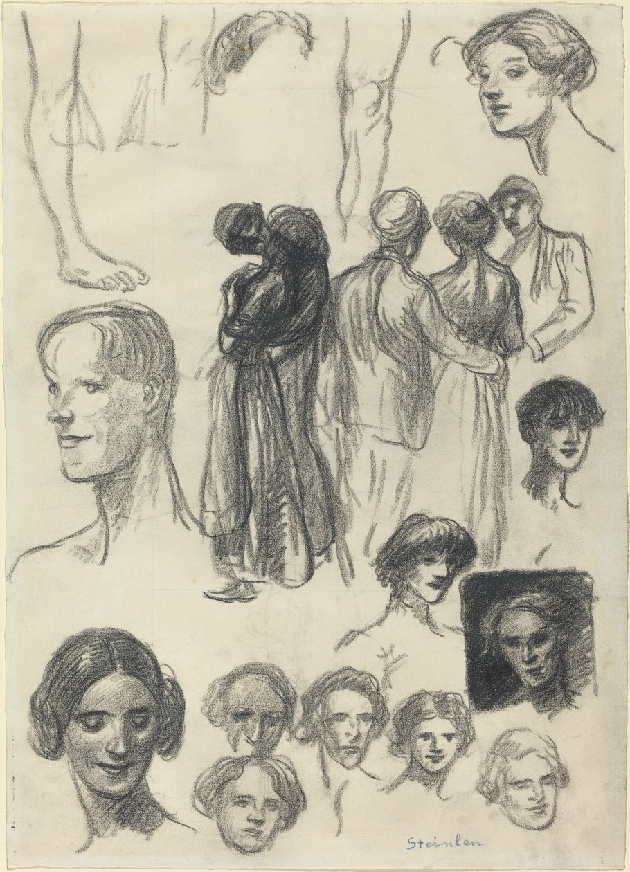 Arkusz szkiców autorstwa Théophile Alexandre Steinlen