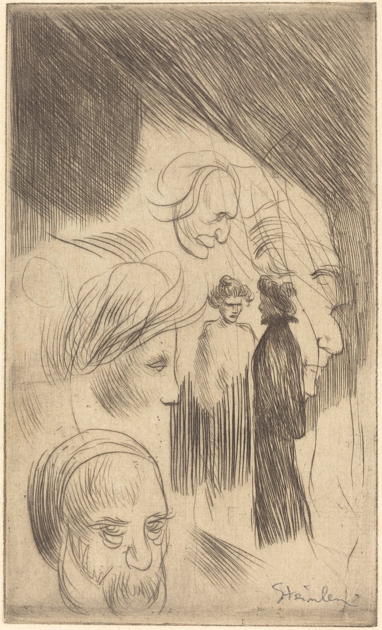 Płyta szkicu autorstwa Théophile Alexandre Steinlen