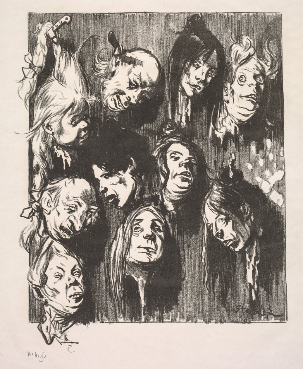 Dziesięć zabójstw za grosz, 1897. autorstwa Théophile Alexandre Steinlen