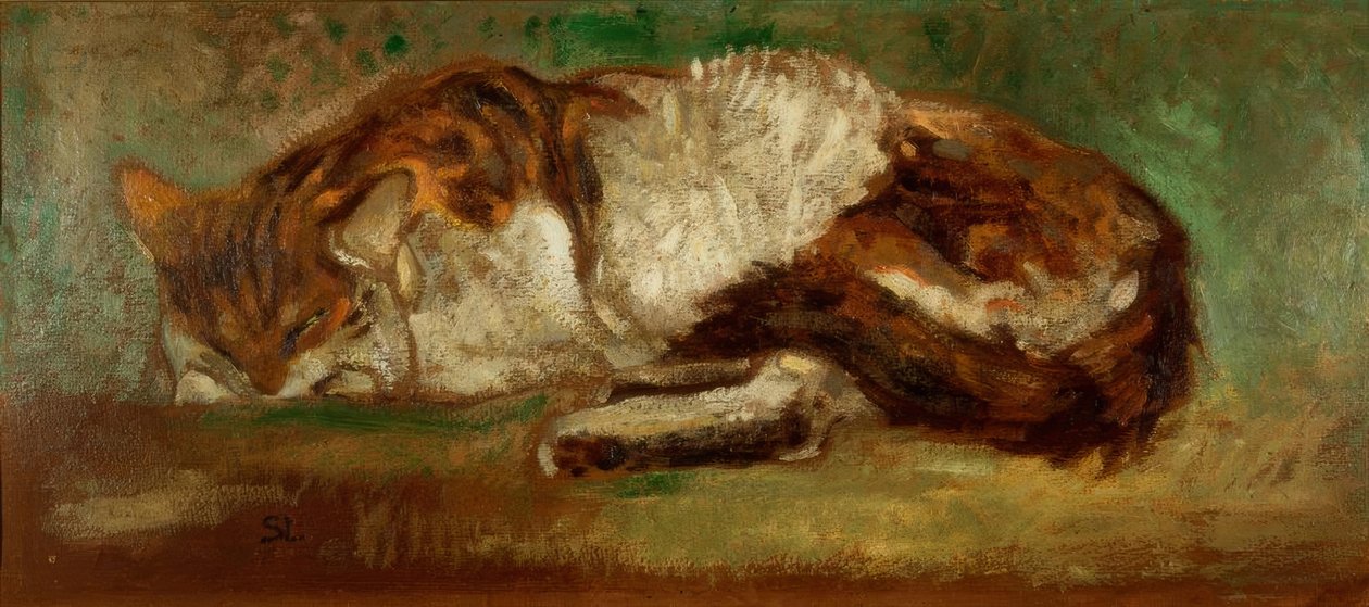 Th. A. Steinlen, śpiący kot autorstwa Théophile Alexandre Steinlen