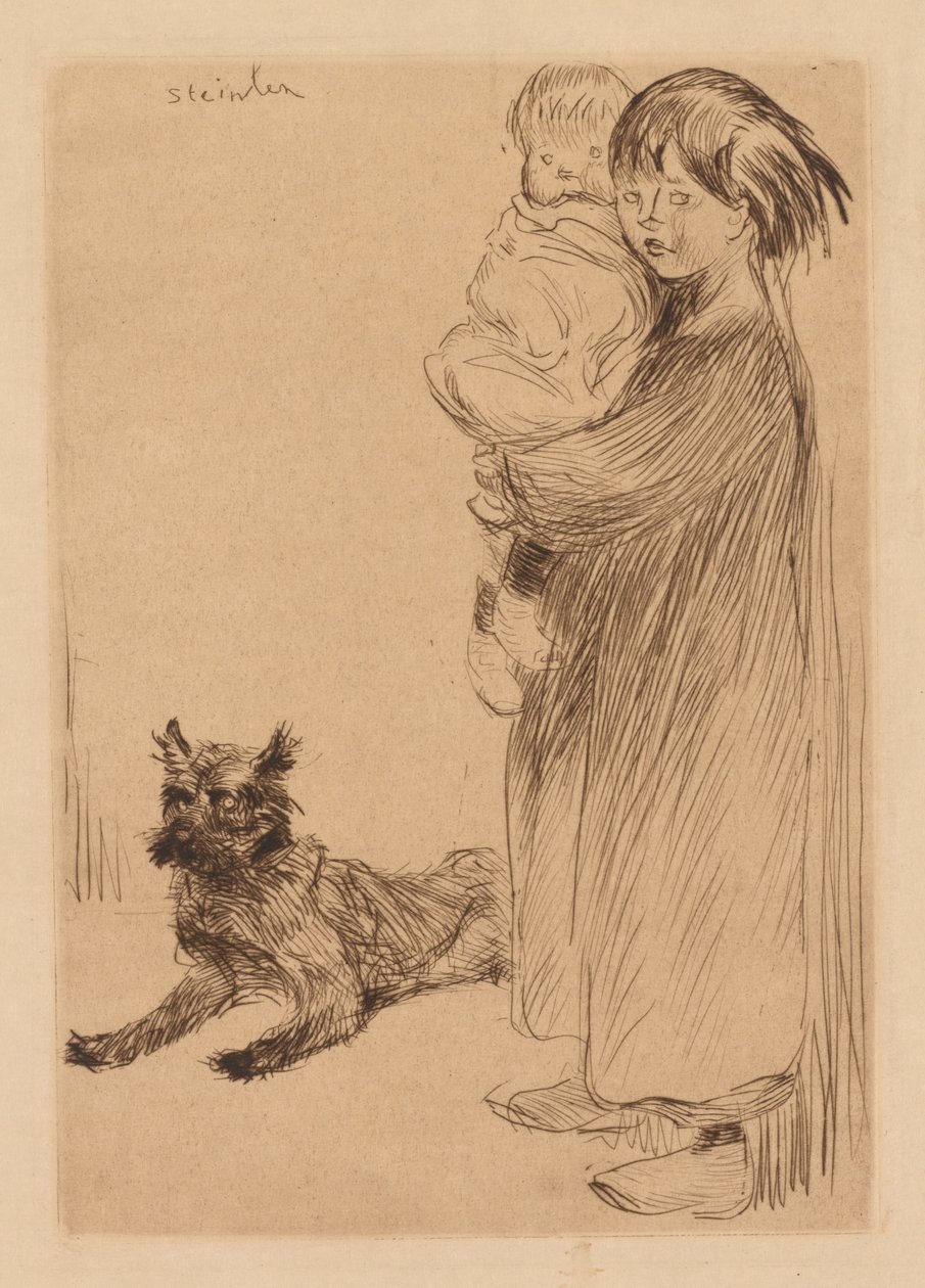 Starsza siostra (La Grande Soeur) autorstwa Théophile Alexandre Steinlen