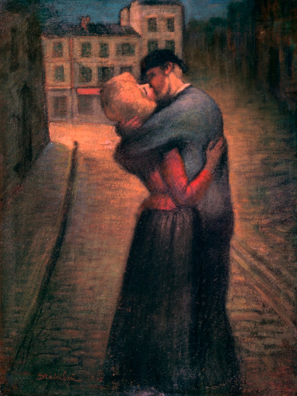 Pocałunek, c1879-1923 autorstwa Théophile Alexandre Steinlen