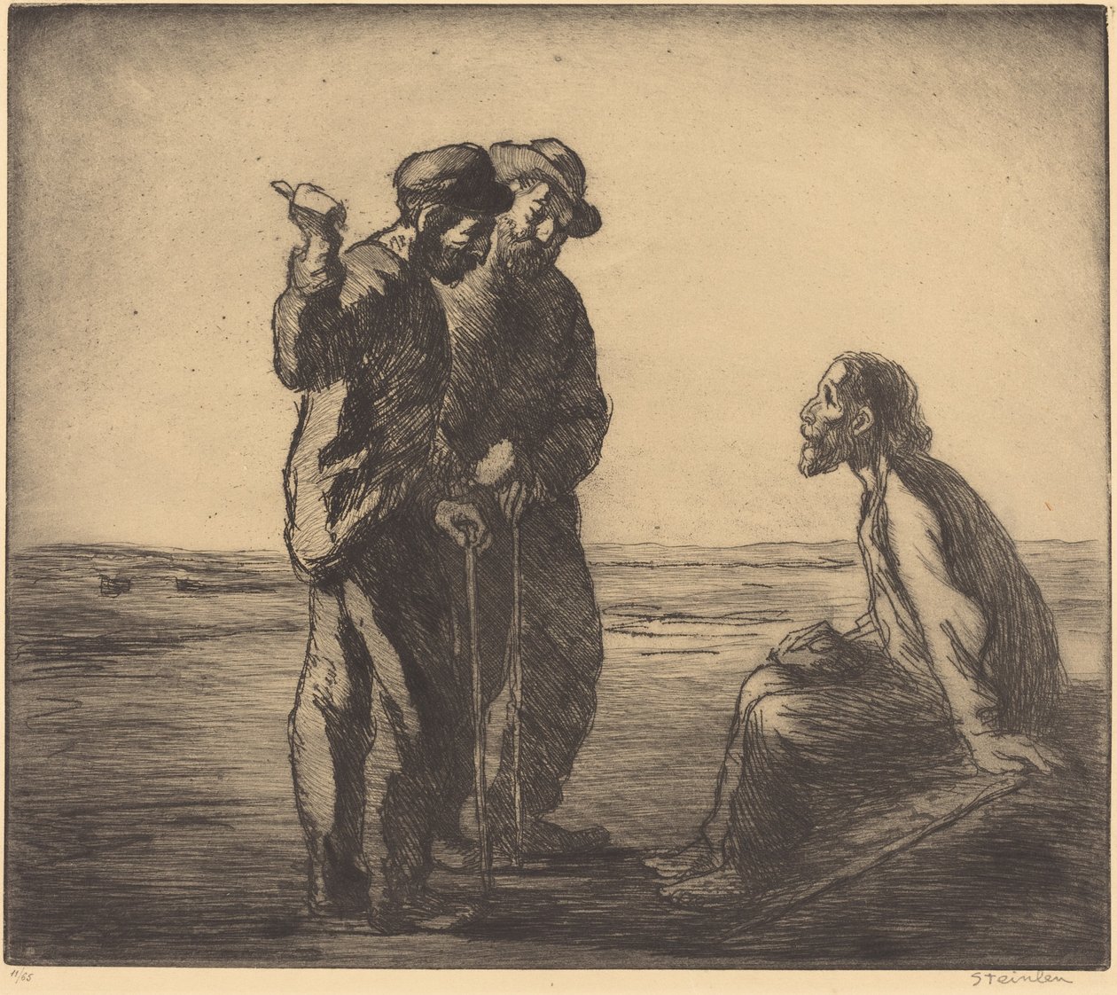 Trzej Towarzysze Trzej Towarzysze, 1912. autorstwa Théophile Alexandre Steinlen