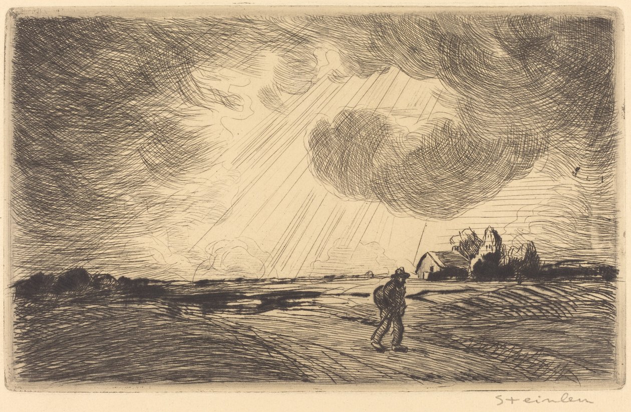 Burza z piorunami autorstwa Théophile Alexandre Steinlen