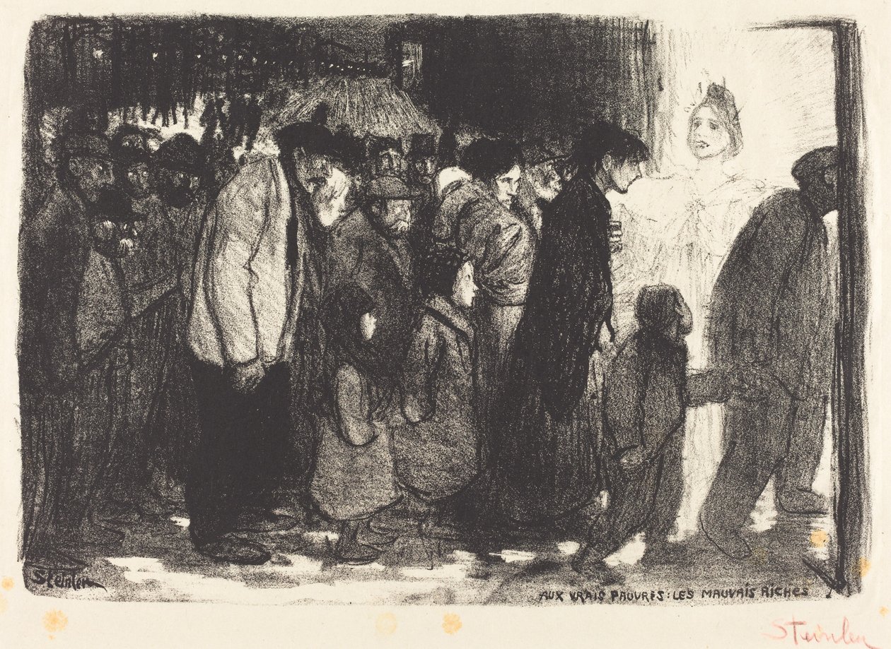 Do prawdziwych ubogich: niegodziwi bogaci autorstwa Théophile Alexandre Steinlen